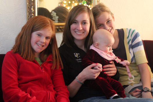 Emma, Mary Catherine and Jules with Ally