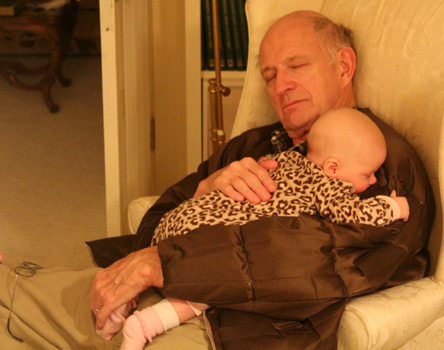 Grandpa and Ally napping together