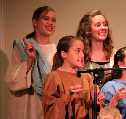 Lindsey and her friends in the choir