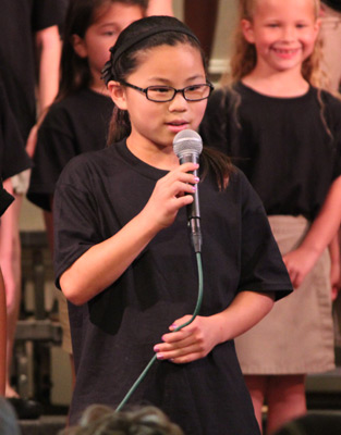 Madison sings up front